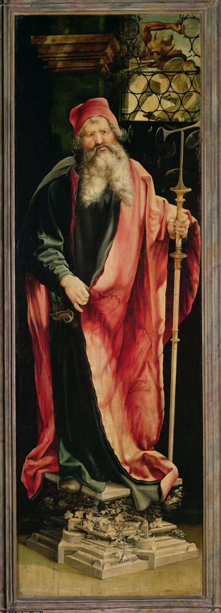 Pyhä Antonius Erakko, Isenheimin alttaritaulusta, n. 1512-1516 tekijältä Matthias Grünewald