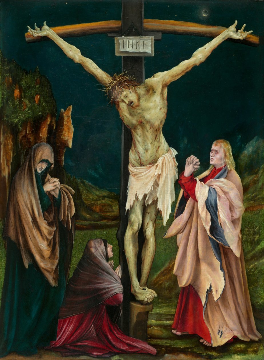Pieni ristiinnaulitseminen, n. 15111520. tekijältä Matthias Gruenewald