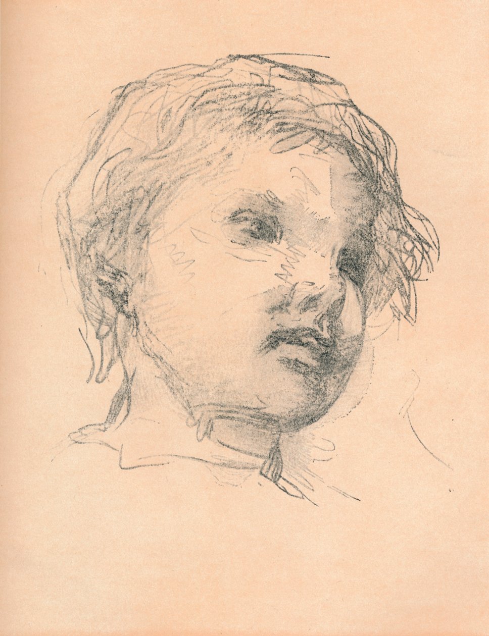 Luonnos lapsesta, c1920 tekijältä Matthias Marris