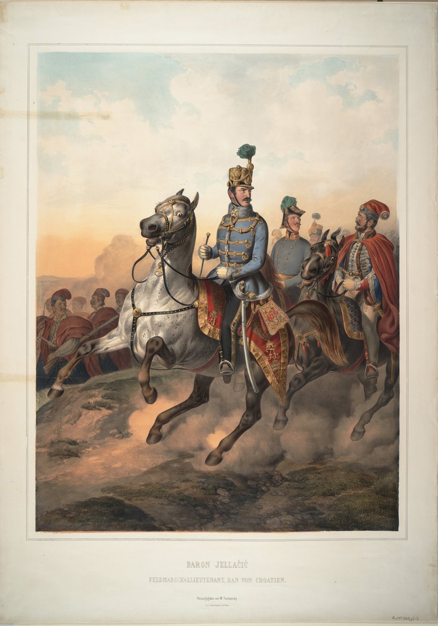 Kreivi Josip Jelacic Buimista, 1849 tekijältä Matthias Trentsensky