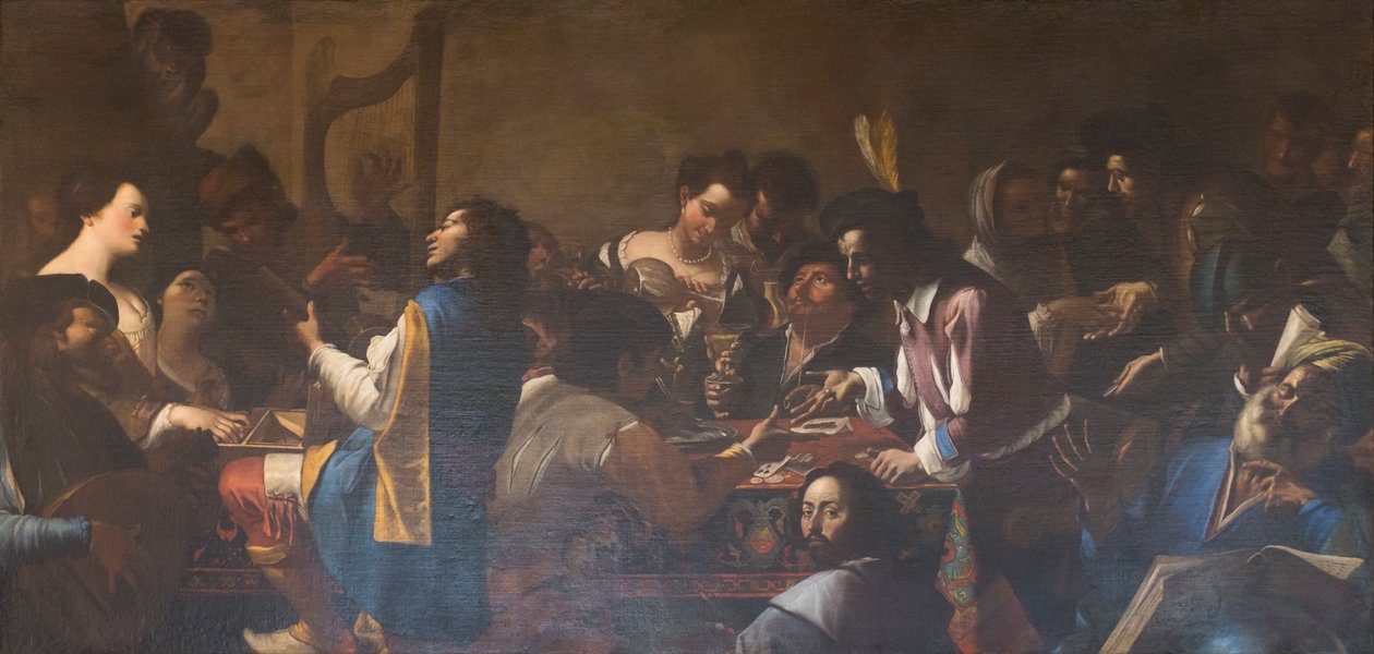 Allegoria viidestä aistista tekijältä Mattia (1613 99) Preti