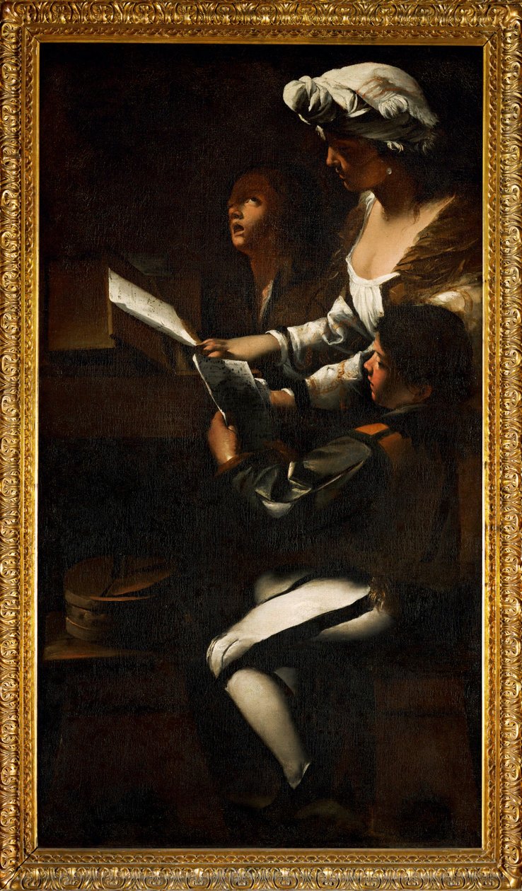 Laulajat, noin 1630 (maalaus kankaalle) tekijältä Mattia (1613-99) Preti