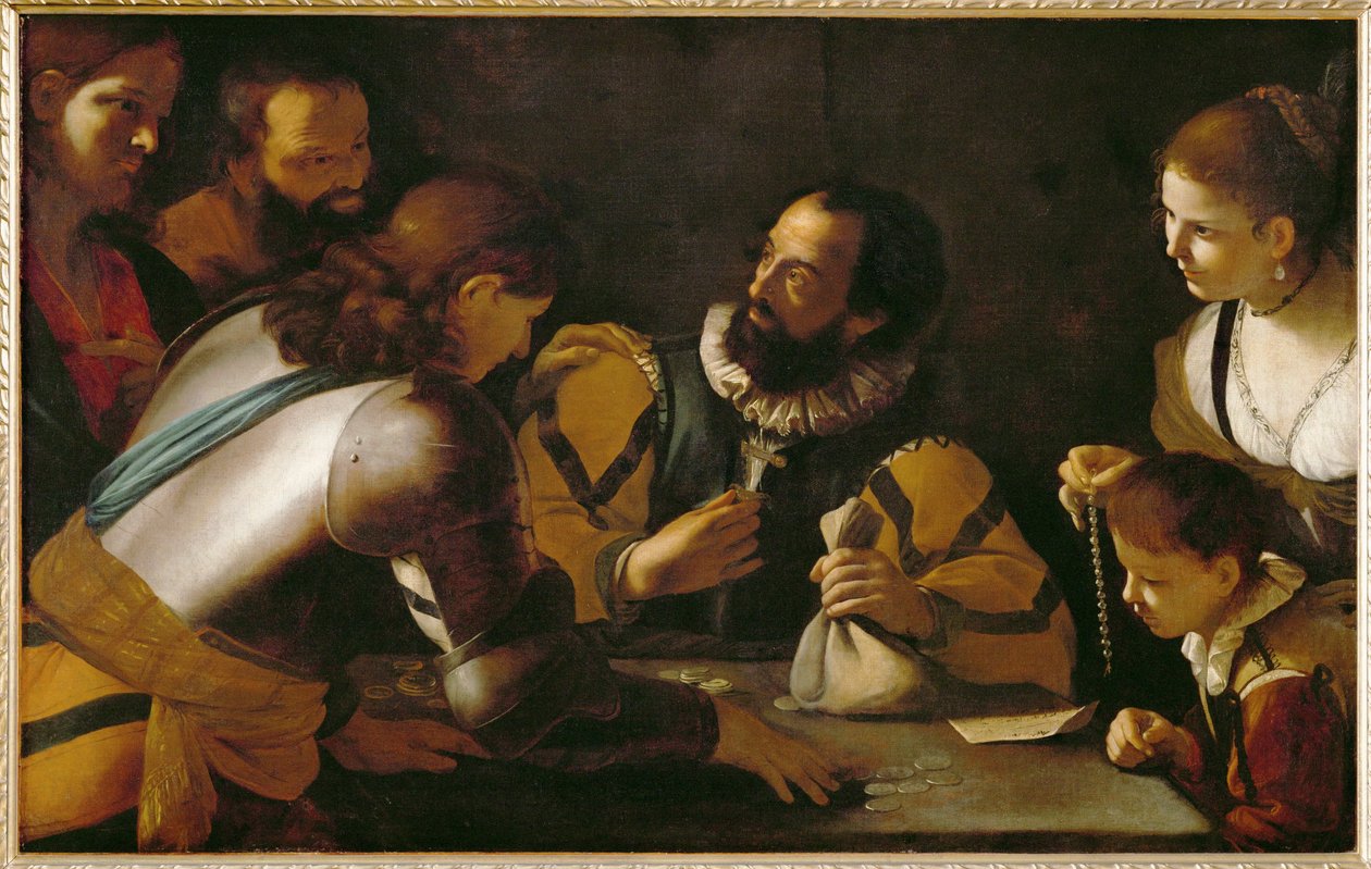 Matteuksen kutsuminen, ennen vuotta 1650 (maalaus kankaalle) tekijältä Mattia (1613-99) Preti