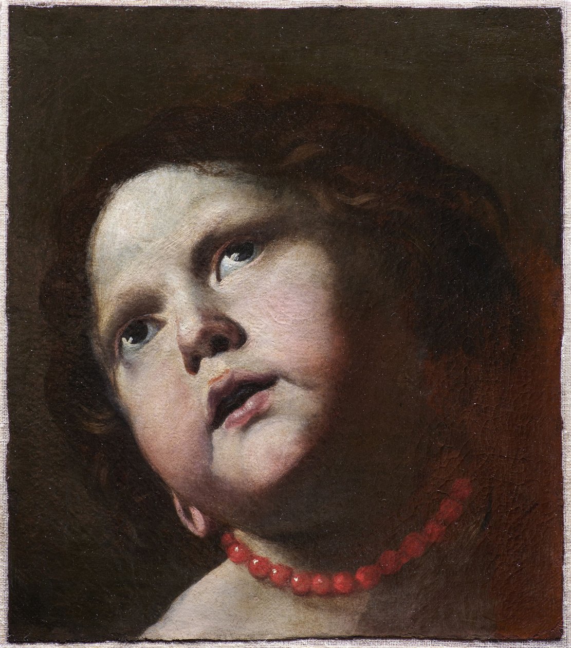 Tytön pää korallikaulakorulla, n. 1645. tekijältä Mattia Preti