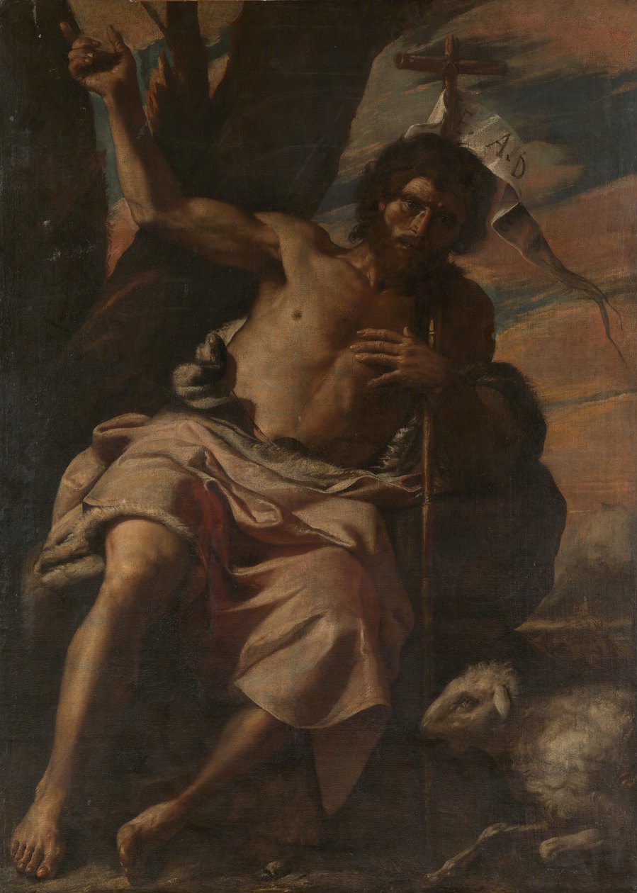 Pyhä Johannes Kastaja saarnaa, n. 1650. tekijältä Mattia Preti