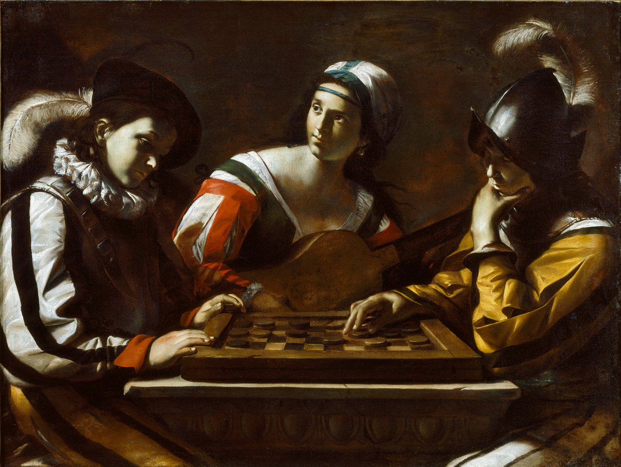 The Game of Drawings, 1630 finlandès tekijältä Mattia Preti