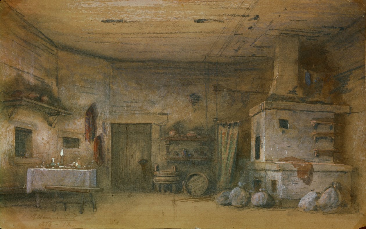 Lavastus P. Tšaikovskin oopperaan Vakula the Smith, 1876 tekijältä Matvey Andreyevich Shishkov