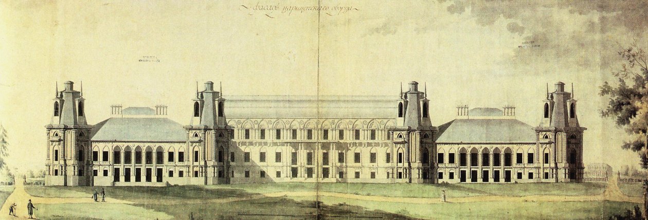 Tsaritsynon palatsi, n. 1796 tekijältä Matvey Fyodorovich Kazakov