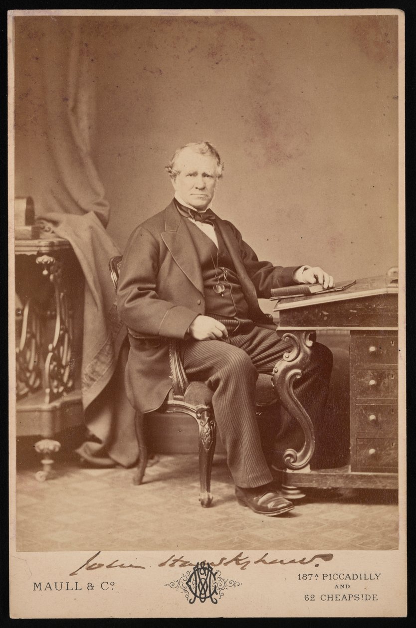 John Hawkshawin muotokuva 1811-1891, ennen vuotta 1876. tekijältä Maull and Co