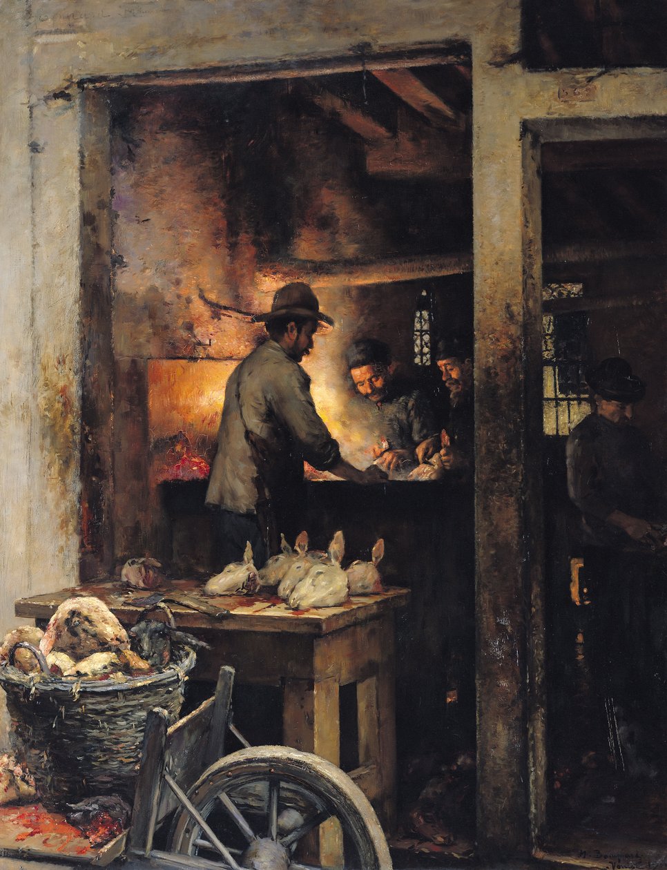 Calle de la Madonen teurastajat, Venetsia, 1900 tekijältä Maurice Bompard