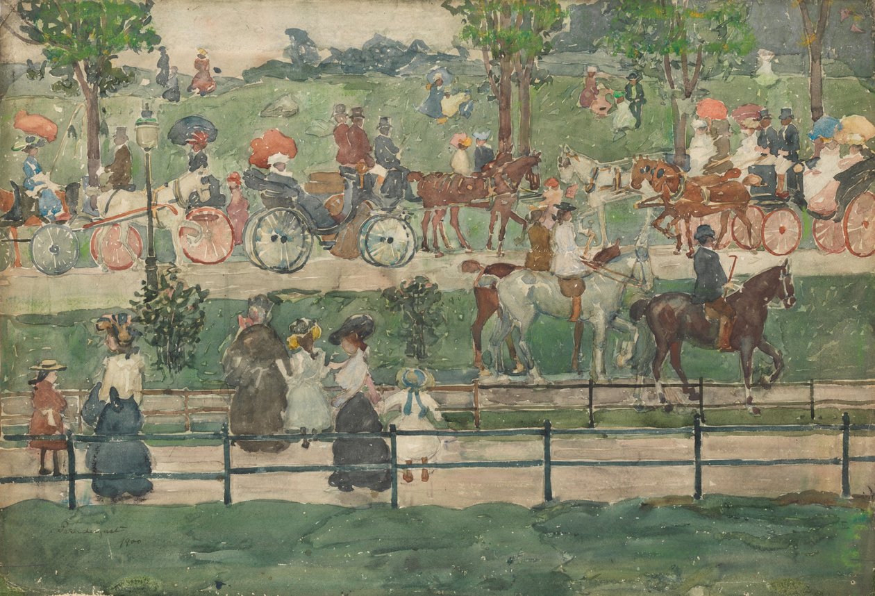 Keskuspuisto, 1900 tekijältä Maurice Brazil Prendergast