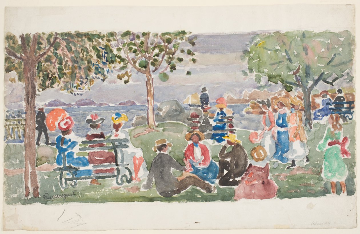 Gloucester Park (wc paperilla) tekijältä Maurice Brazil Prendergast