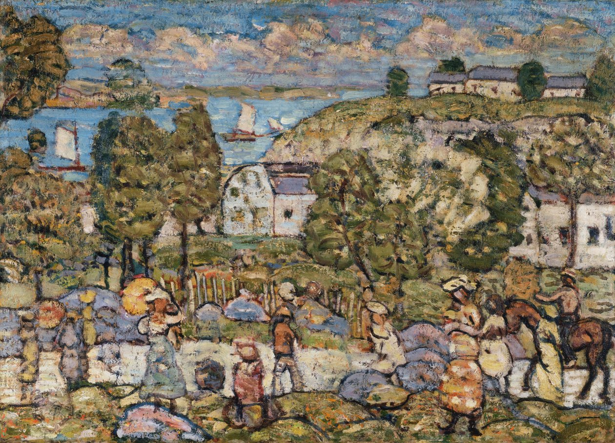 Maisema lähellä Nahantia tekijältä Maurice Brazil Prendergast