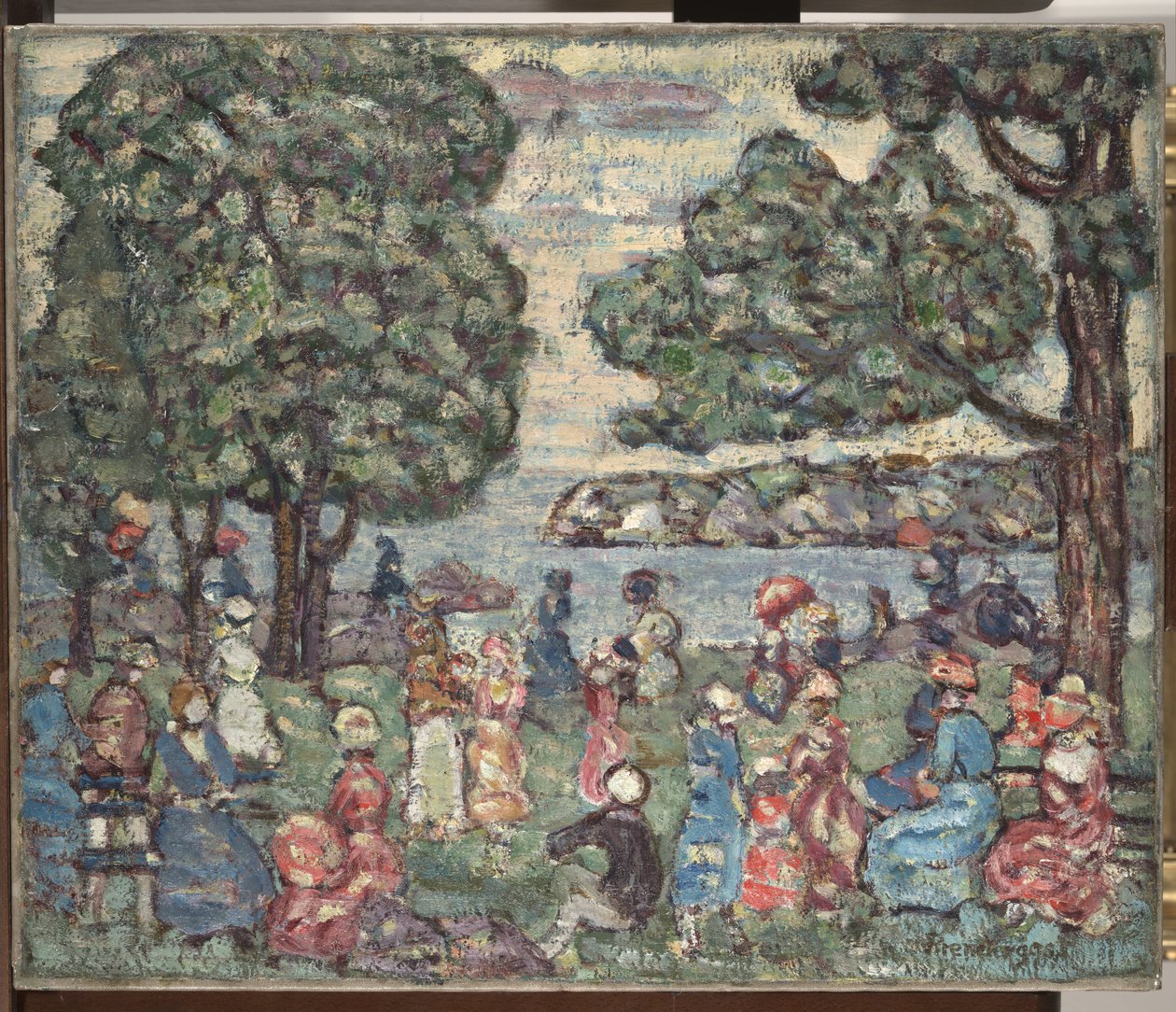Puistokohtaus, 1915 tekijältä Maurice Brazil Prendergast