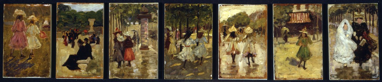 Luonnokset Pariisissa, n. 1892-1894 tekijältä Maurice Brazil Prendergast