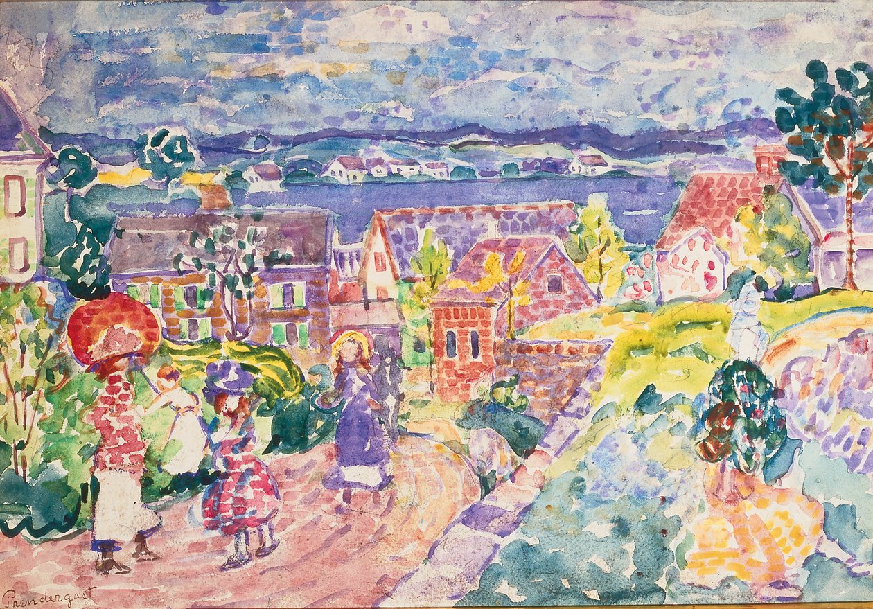 South Side Hills, n. 1912-1913 (wc paperilla) tekijältä Maurice Brazil Prendergast