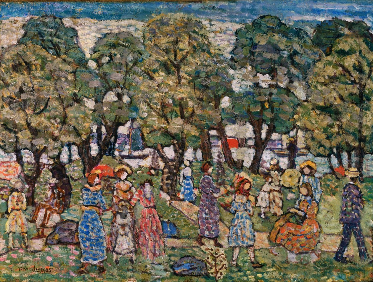 Puiden alla tekijältä Maurice Brazil Prendergast
