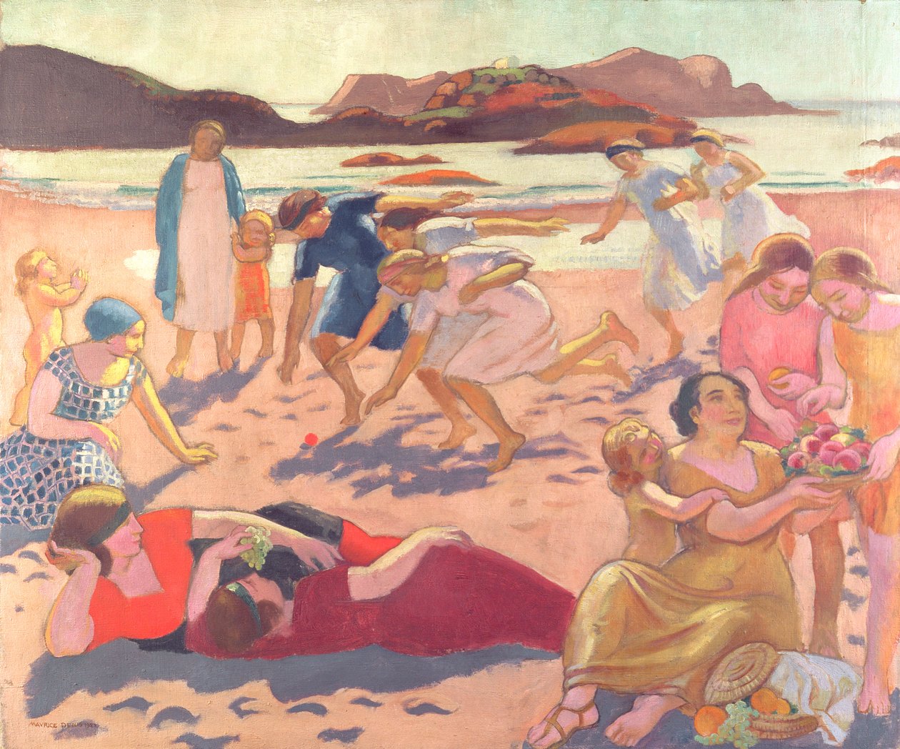 Pallopeli rannalla, 1922 tekijältä Maurice Denis