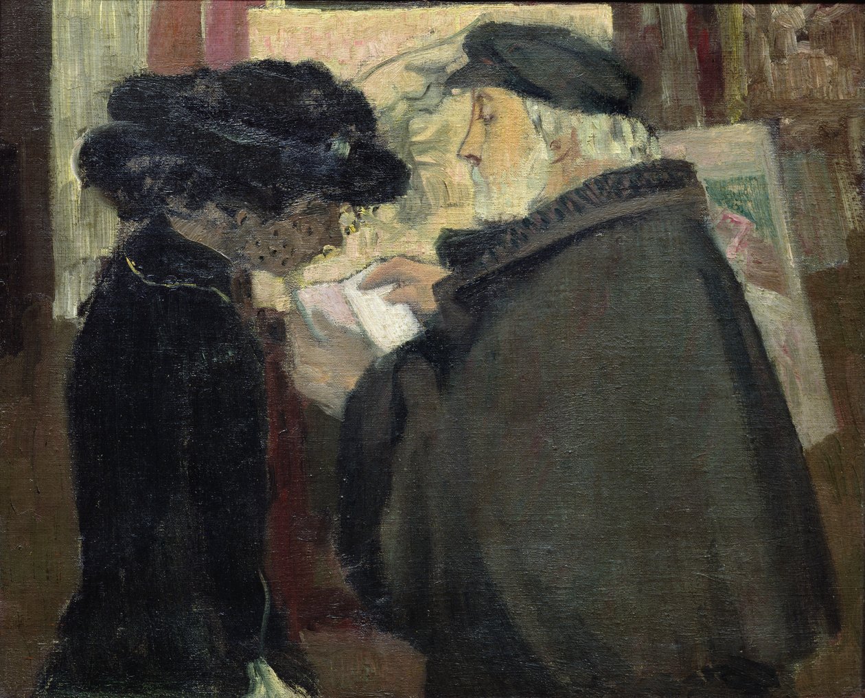 Edgar Degas (1834-1917) mallinsa kanssa, noin 1904. tekijältä Maurice Denis
