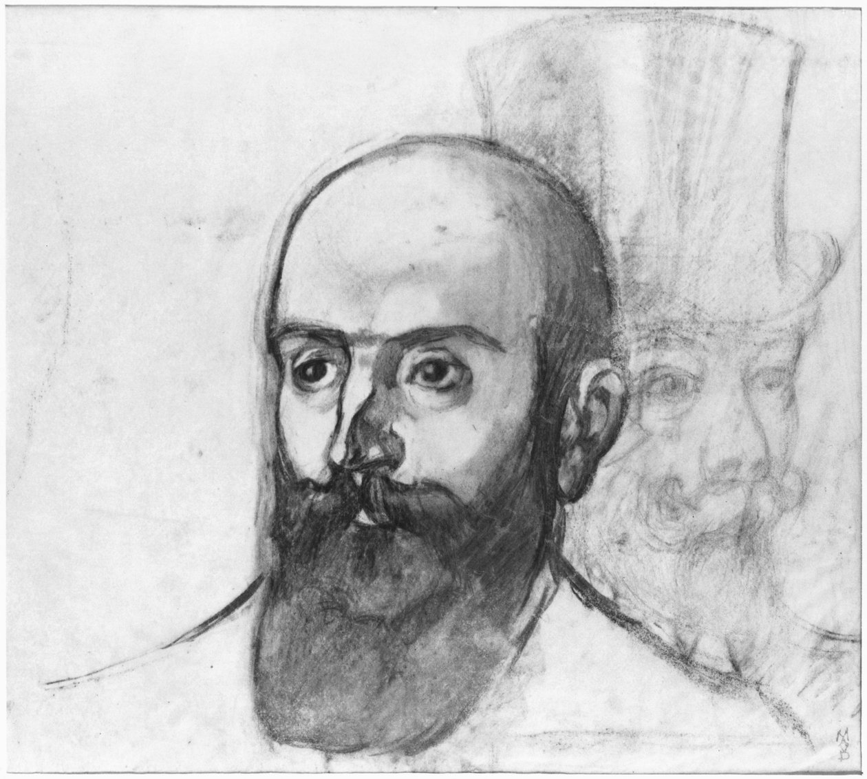 Edouard Vuillard (1868-1940) ja Andre Mellerio (1862-1943) n.1899 (hiili) tekijältä Maurice Denis