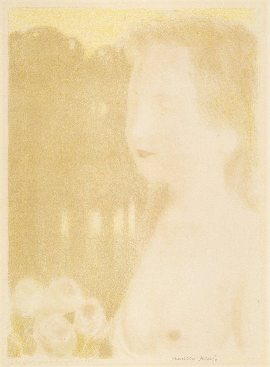 Elle etait plus belle que les reves (Hän oli kauniimpi kuin unet), 1911 (värilitografia). tekijältä Maurice Denis
