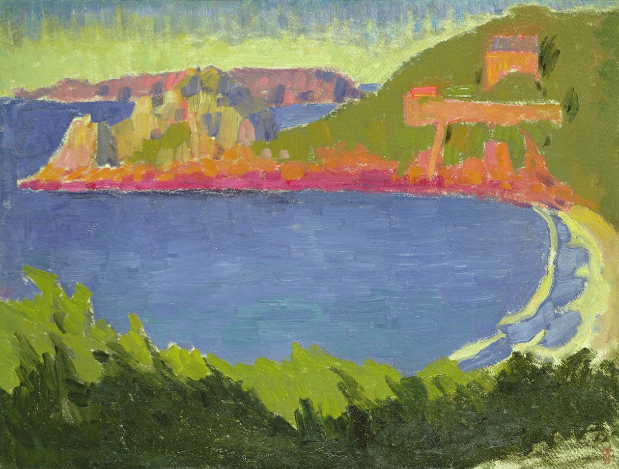 Illan nousuvesi Trestrignelissä, n. 1910 tekijältä Maurice Denis