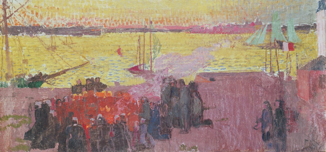 St. Jeanin tulipalo Tudy-saarella, 1895. tekijältä Maurice Denis