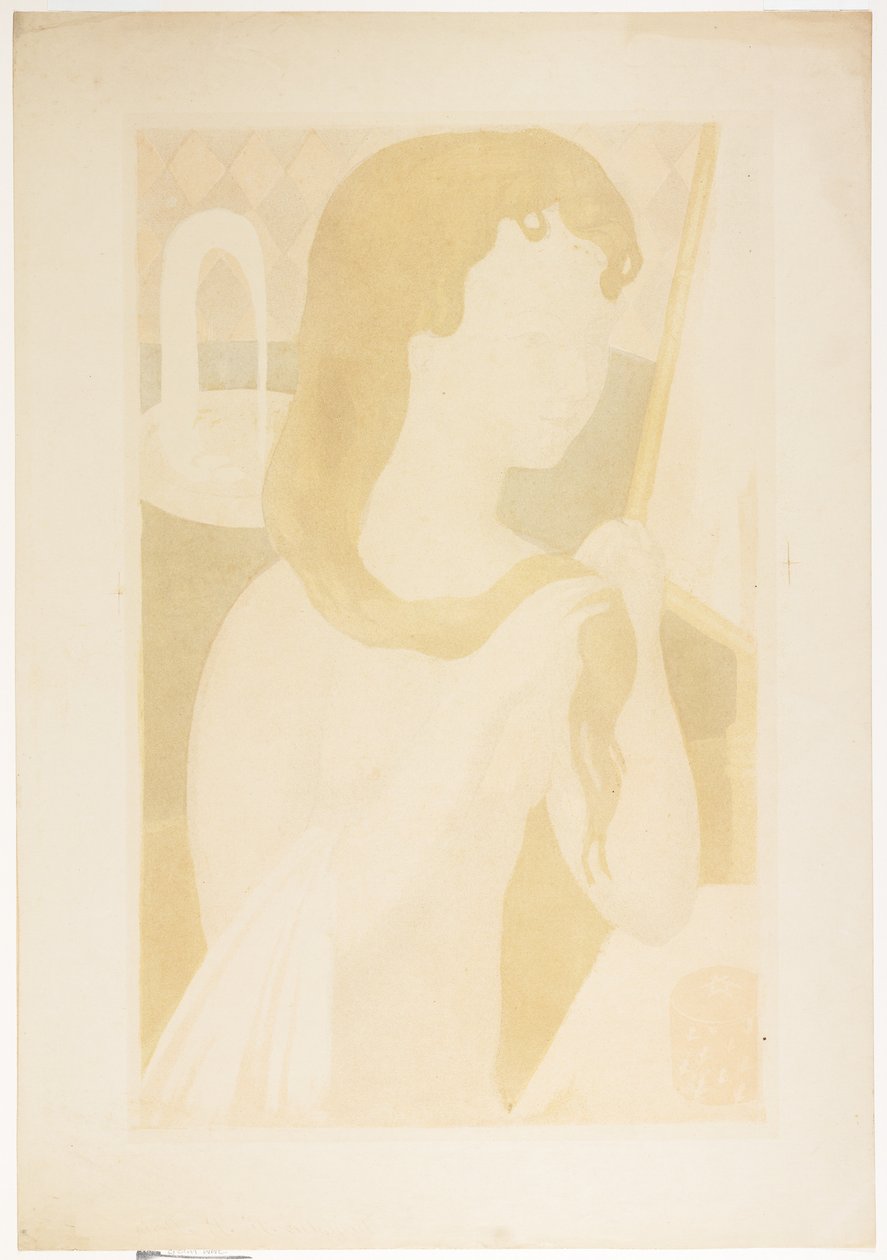 Nuori tyttö wc:ssä, 1895 tekijältä Maurice Denis