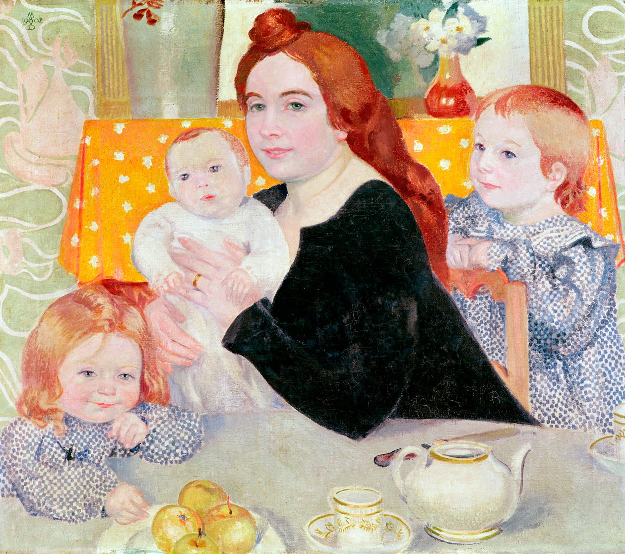 Suuri perheen muotokuva sinisellä ja keltaisella, 1902 tekijältä Maurice Denis