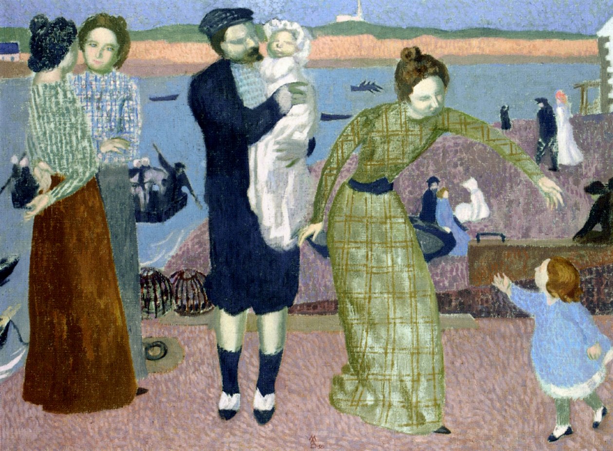 Pariisilaisia meren rannalla, 1899 tekijältä Maurice Denis