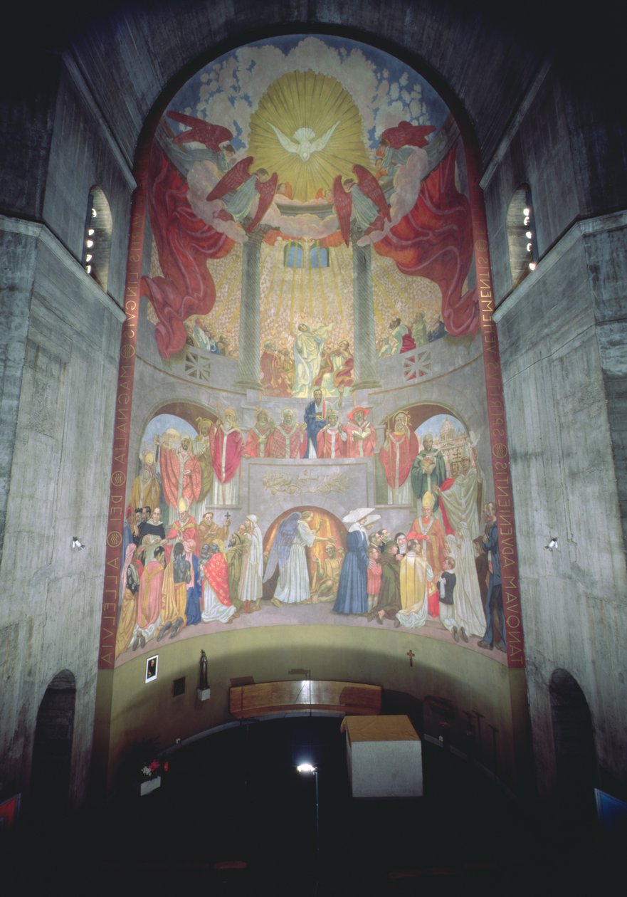 Helluntai, kirkon apsiksesta, 1934 (ks. tiedot 252658 ja 252659). tekijältä Maurice Denis