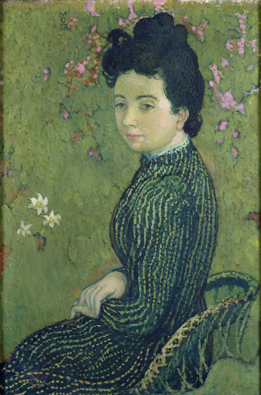 Muotokuva Eva Meurierista vihreässä mekossa, 1891 tekijältä Maurice Denis