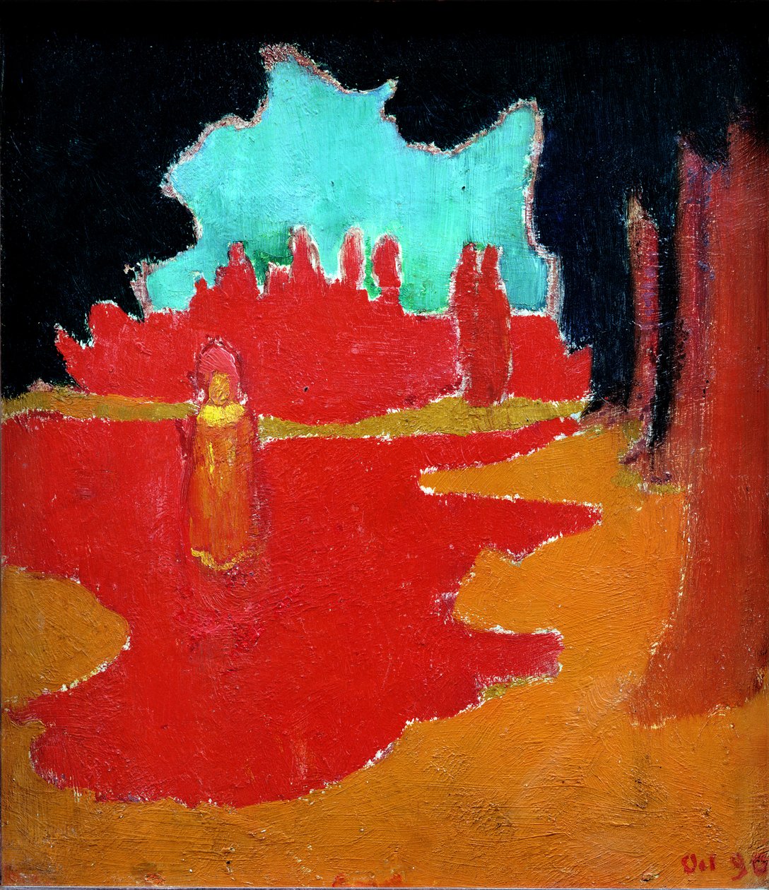 Auringonpilkkuja Terassilla, 1890 (öljy kortille) tekijältä Maurice Denis