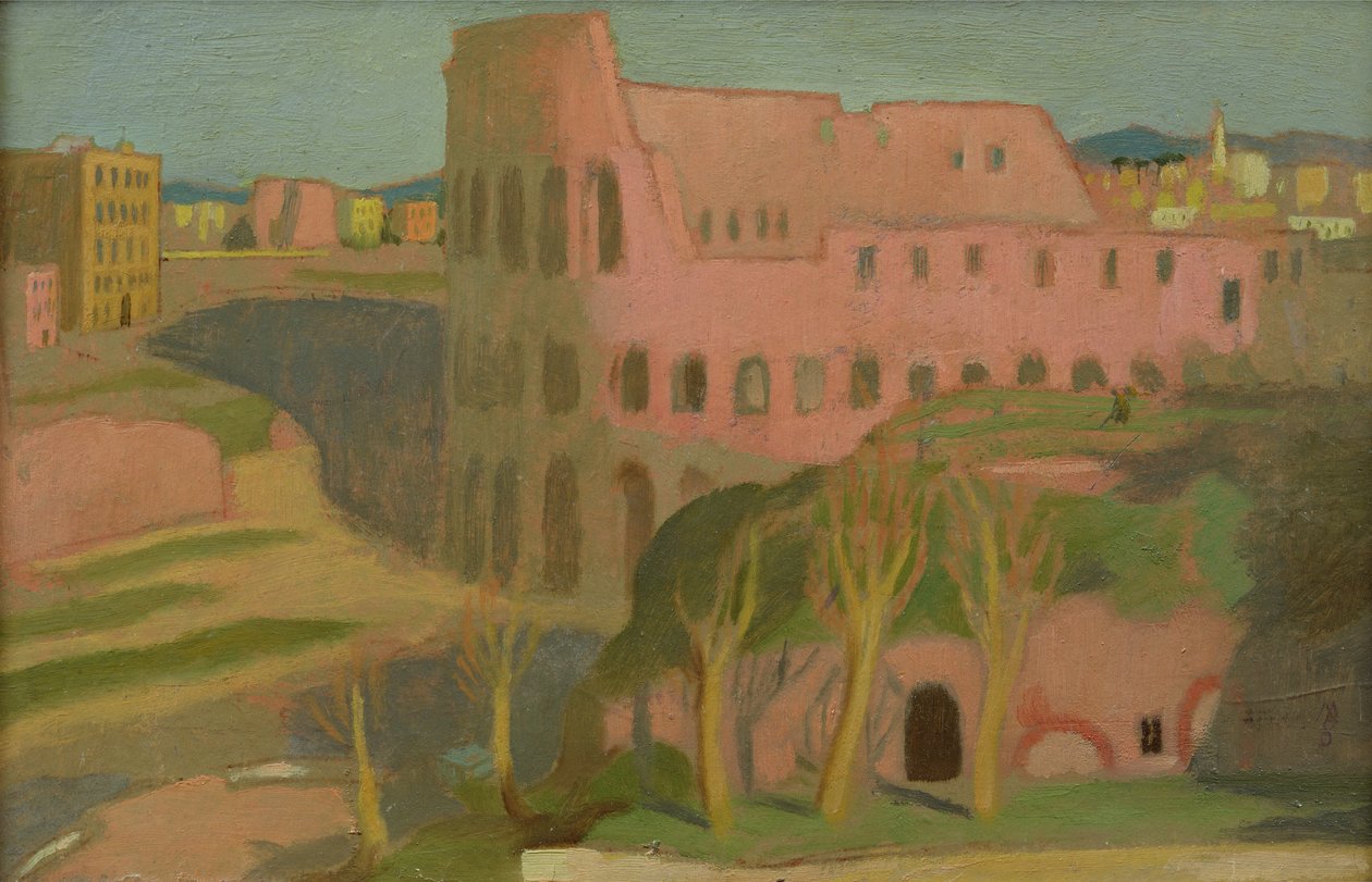 Colosseum, n. 1898 (öljy kortille) tekijältä Maurice Denis