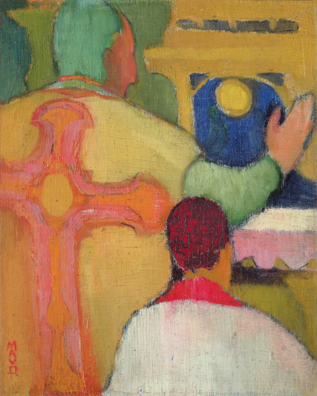 Messu, n.1890 (öljy kortille) tekijältä Maurice Denis