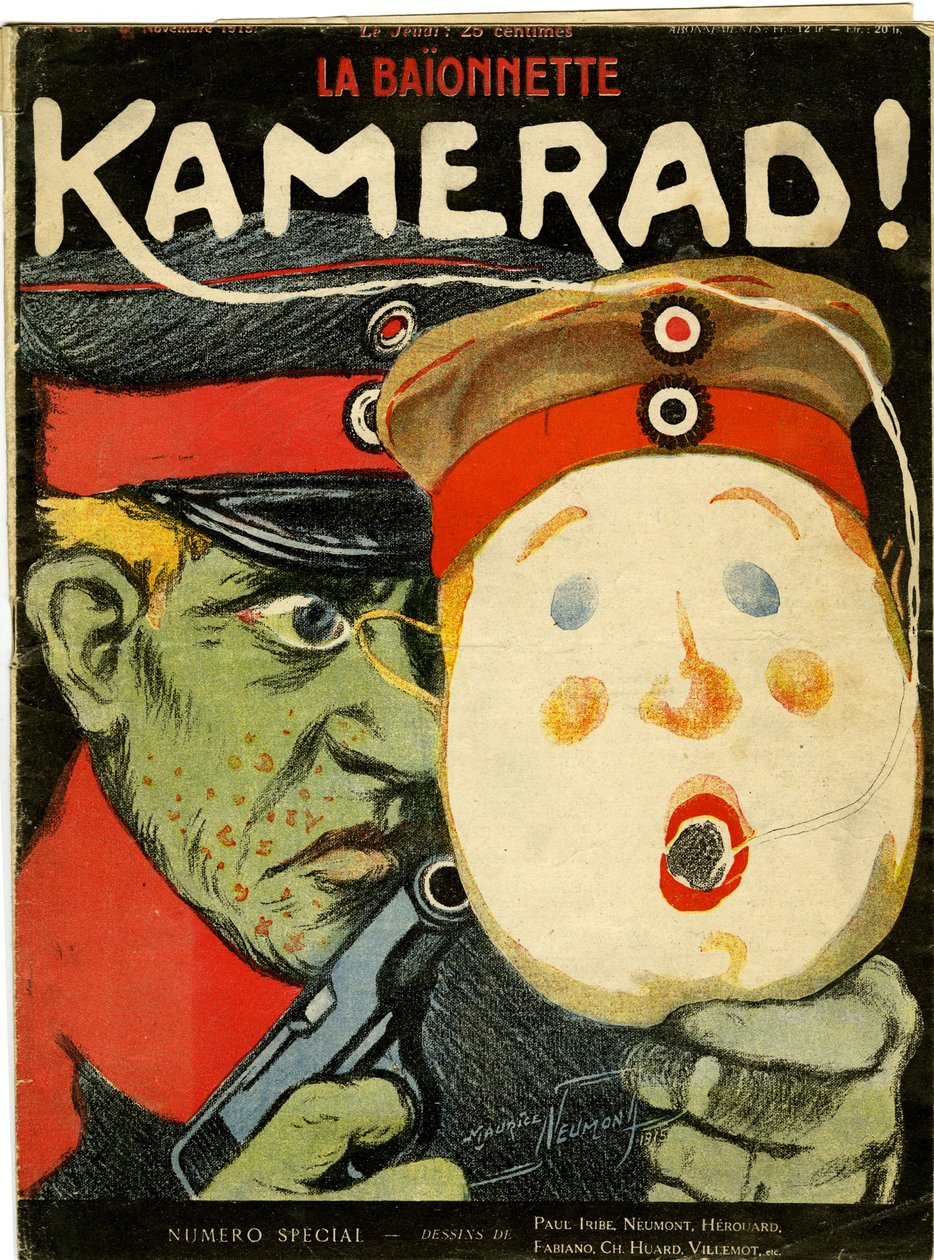 Kamerad!, "La Baionnetten" erikoispainoksesta, nro 18, 4. marraskuuta 1915 tekijältä Maurice Louis Henri Neumont