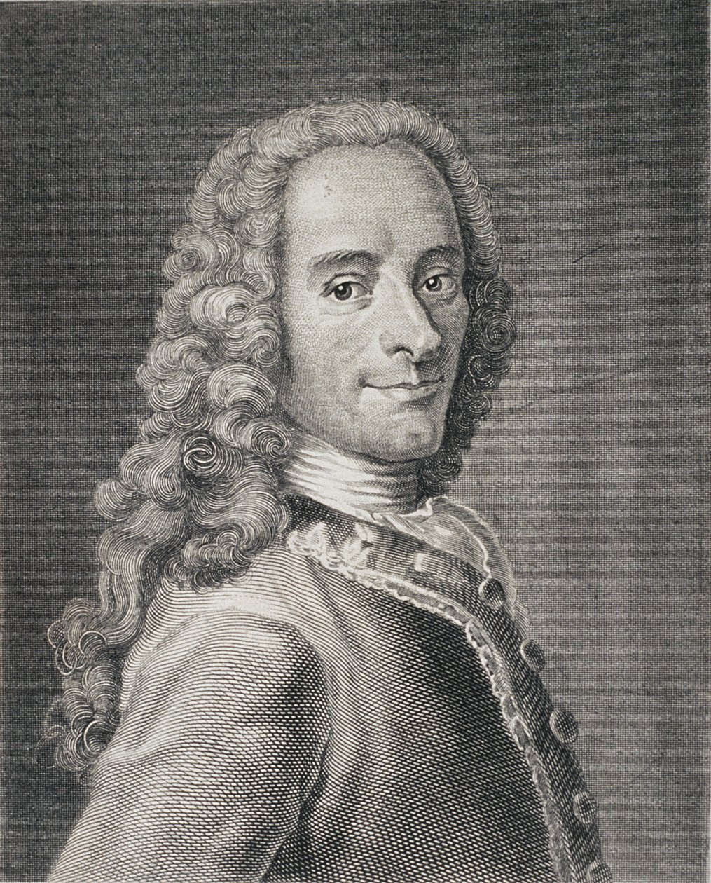 Francois Marie Arouet de Voltaire (1694-1778) tekijältä Maurice Quentin de La Tour