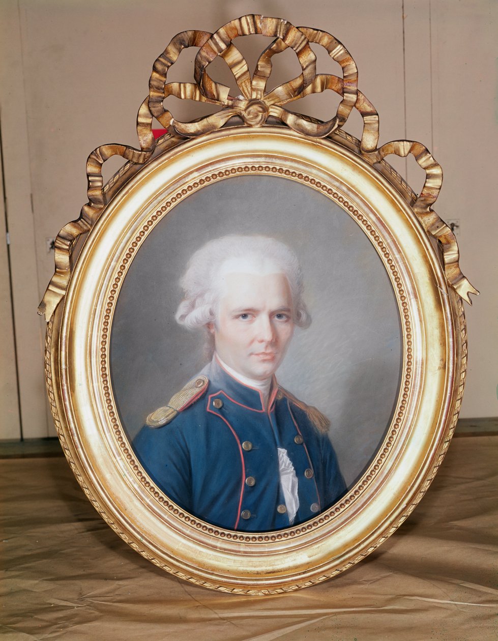 Kenraali Pierre Choderlos de Laclos (1741-1803) (pastelli paperille) tekijältä Maurice Quentin de La Tour