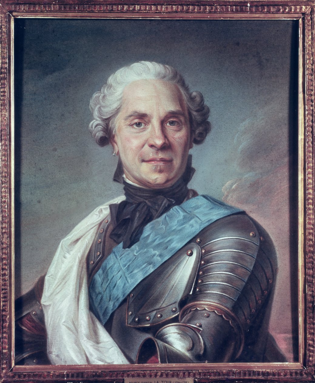 Marsalkka Maurice de Saxe (1696-1750) (pastelli paperille) tekijältä Maurice Quentin de La Tour