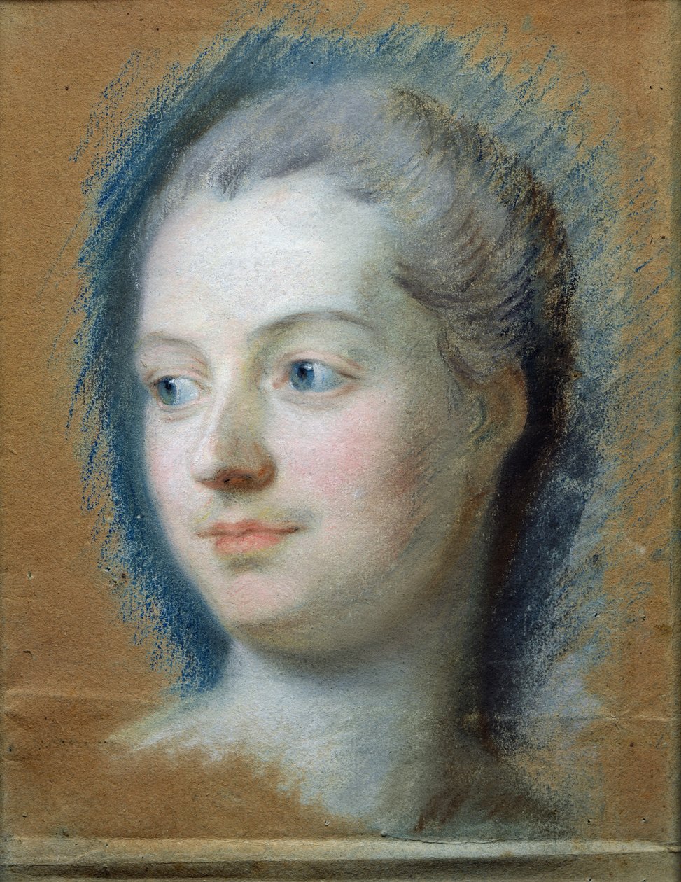 Madame de Pompadourin (1721-64) muotokuva 1752 (pastelli paperille) tekijältä Maurice Quentin de La Tour