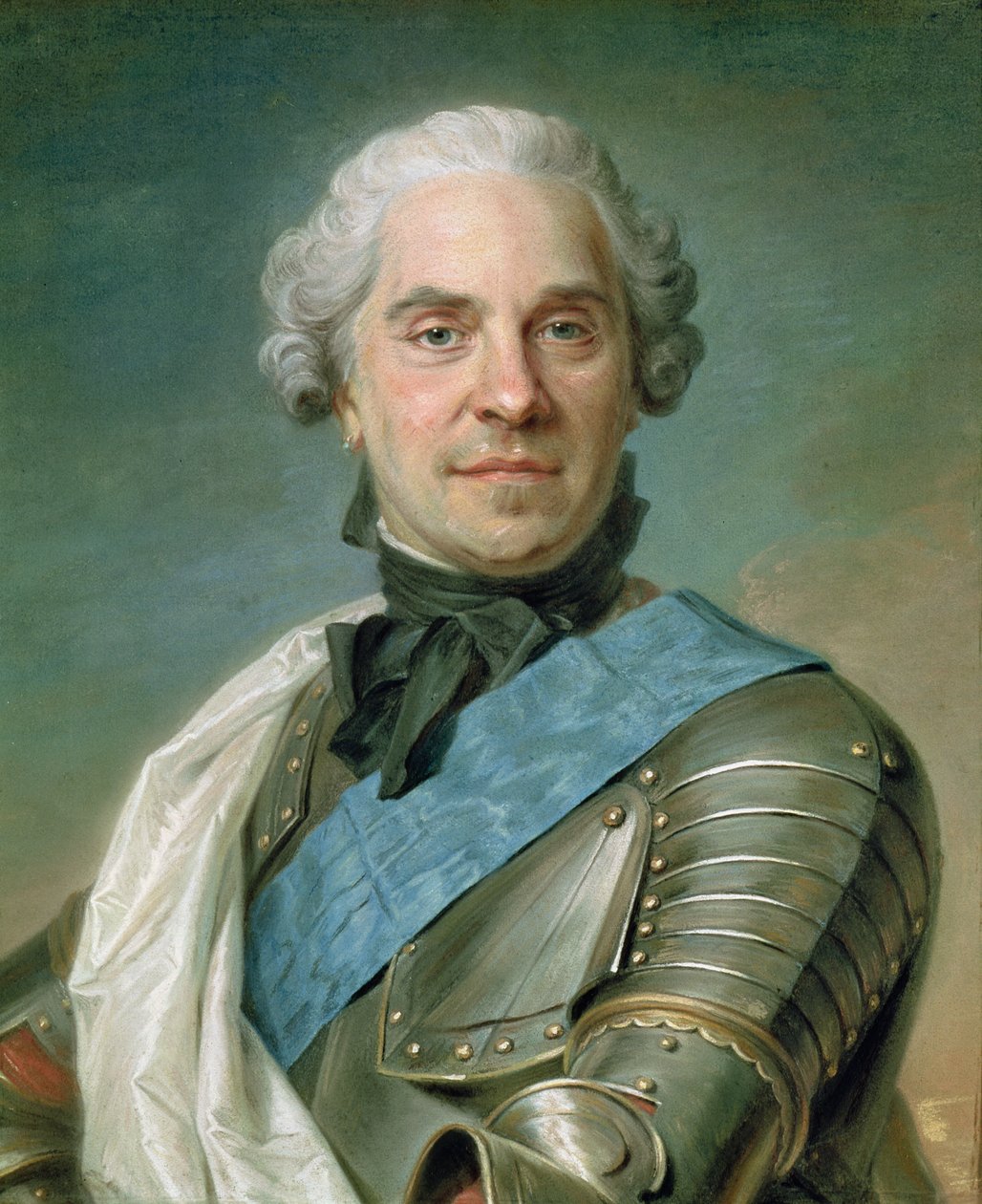 Muotokuva Mauricesta (1696-1750) Comte de Saxe (pastelli paperille) tekijältä Maurice Quentin de La Tour