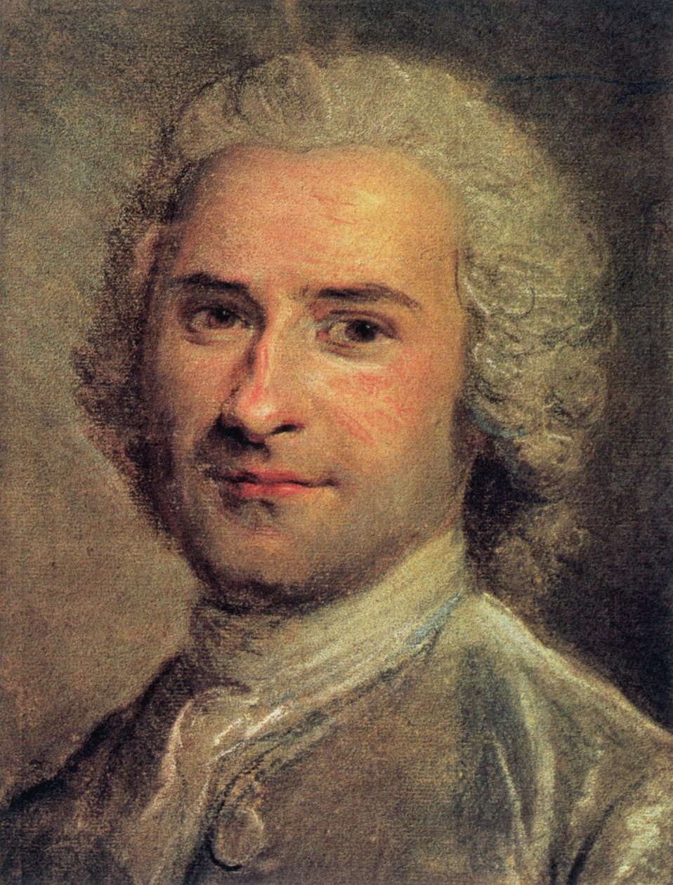 Jean Jacques Rousseaun muotokuva, 1712-78 (painettu) tekijältä Maurice Quentin de La Tour