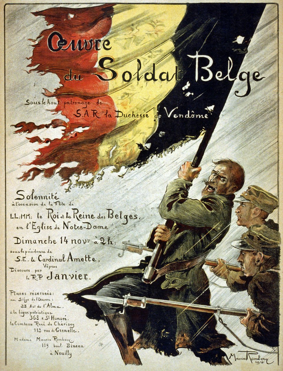 Belgialaisen sotilaan yhdistys, 1915 tekijältä Maurice Romberg