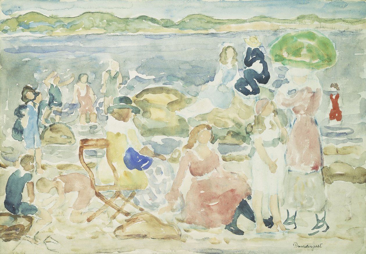 Päivä rannalla, tekijältä Maurice Brazil Prendergast