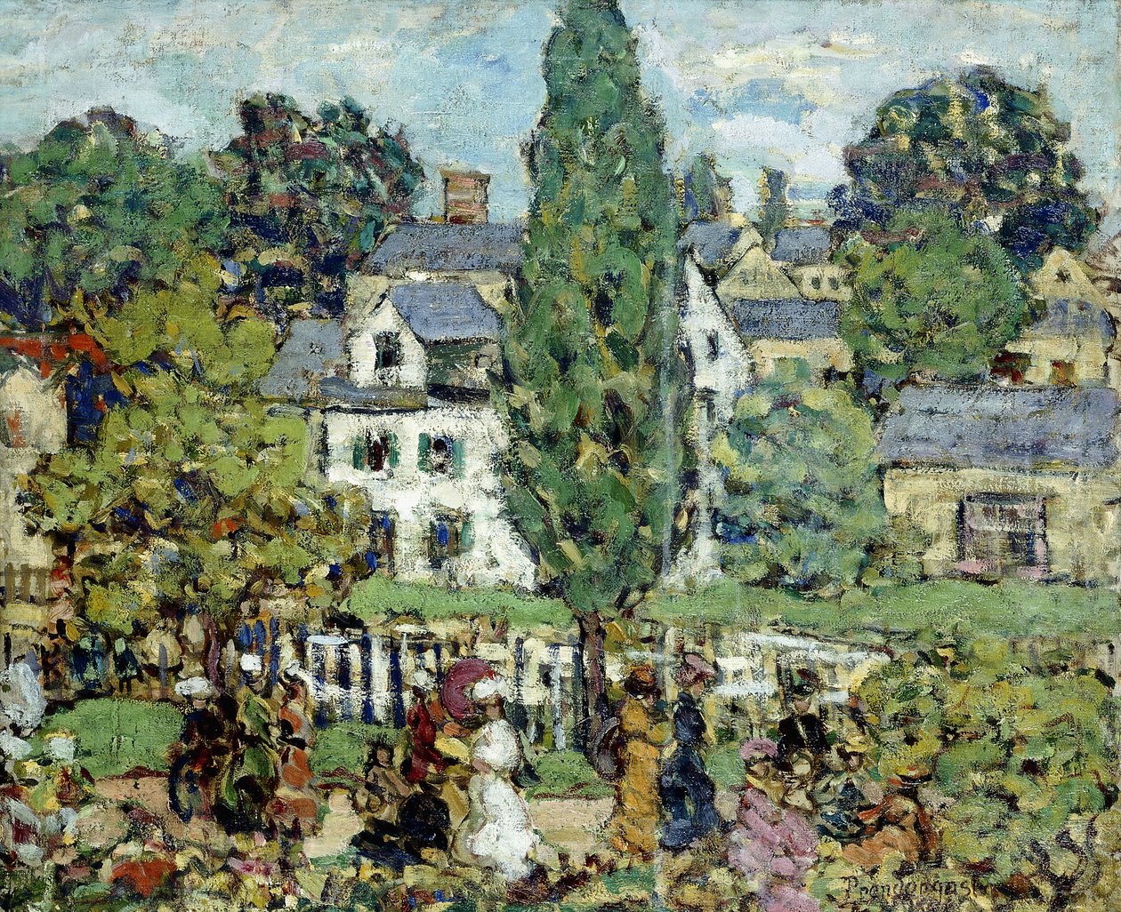 Iltapäiväkävely, kesä, tekijältä Maurice Brazil Prendergast