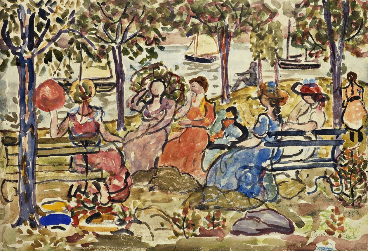 Iltapäivä puistossa, tekijältä Maurice Brazil Prendergast