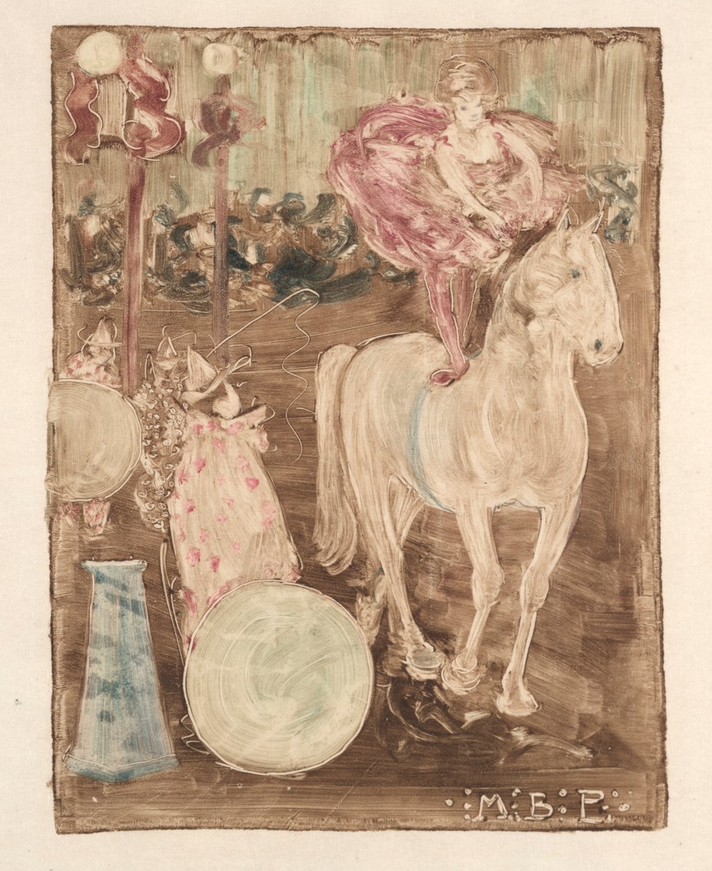 Bareback Rider, c. 1895. tekijältä Maurice Brazil Prendergast