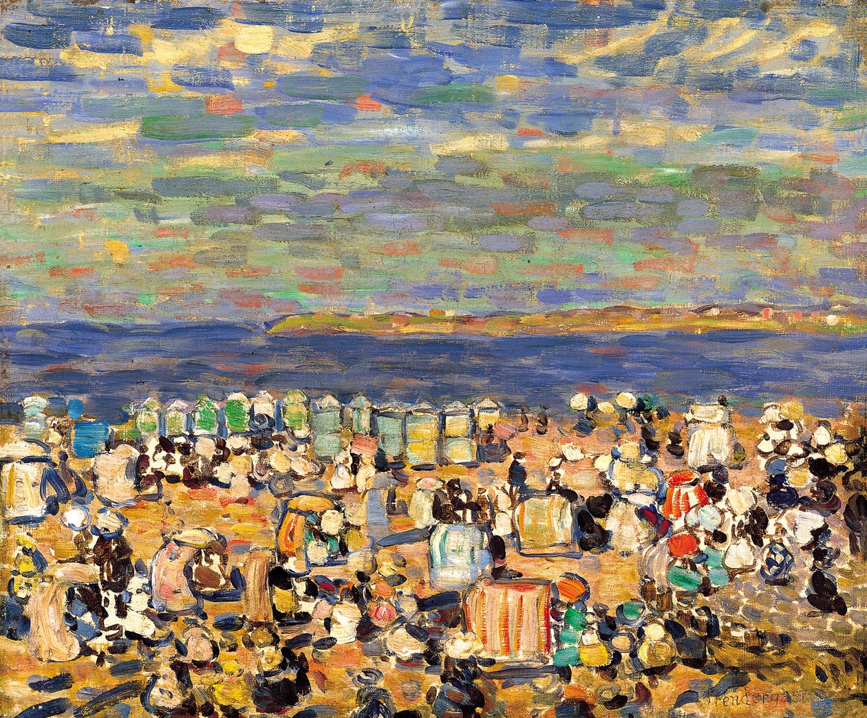 Ranta St. Malossa, n. 1907 tekijältä Maurice Brazil Prendergast