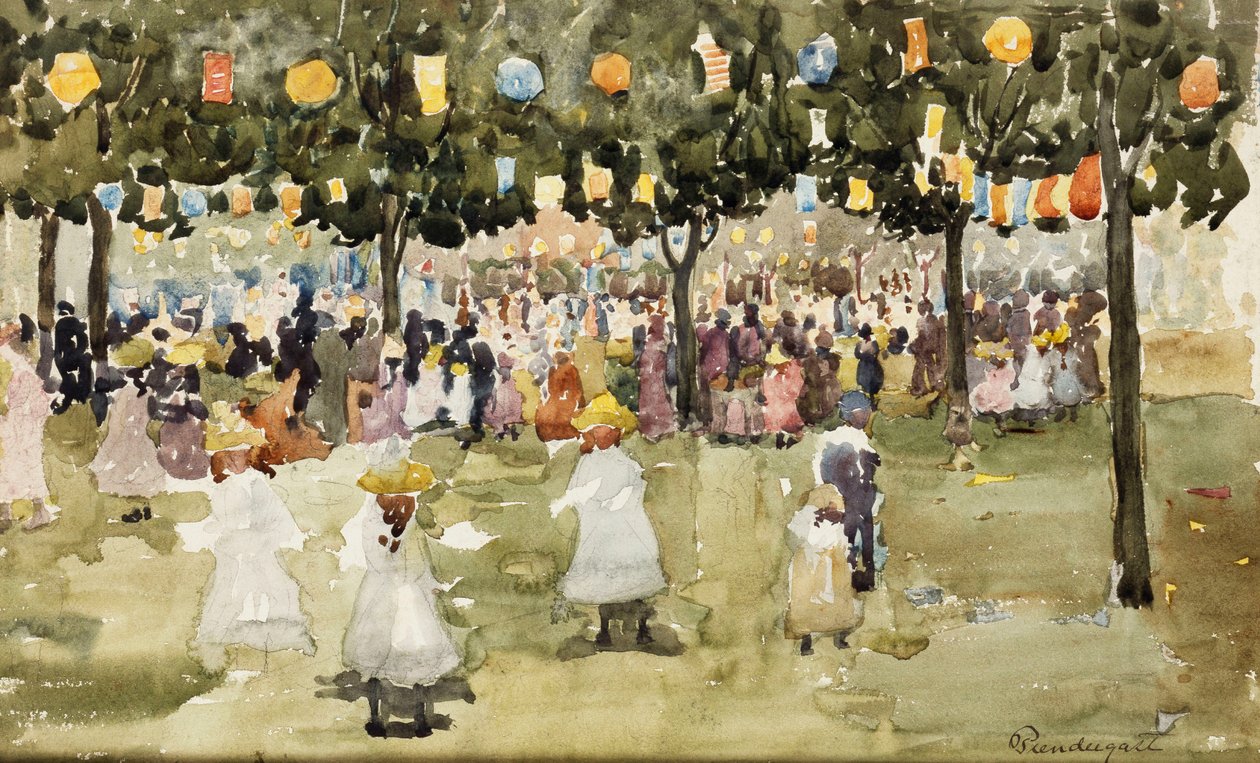 Central Park, New York City, 4. heinäkuuta, noin 1900-03 tekijältä Maurice Brazil Prendergast