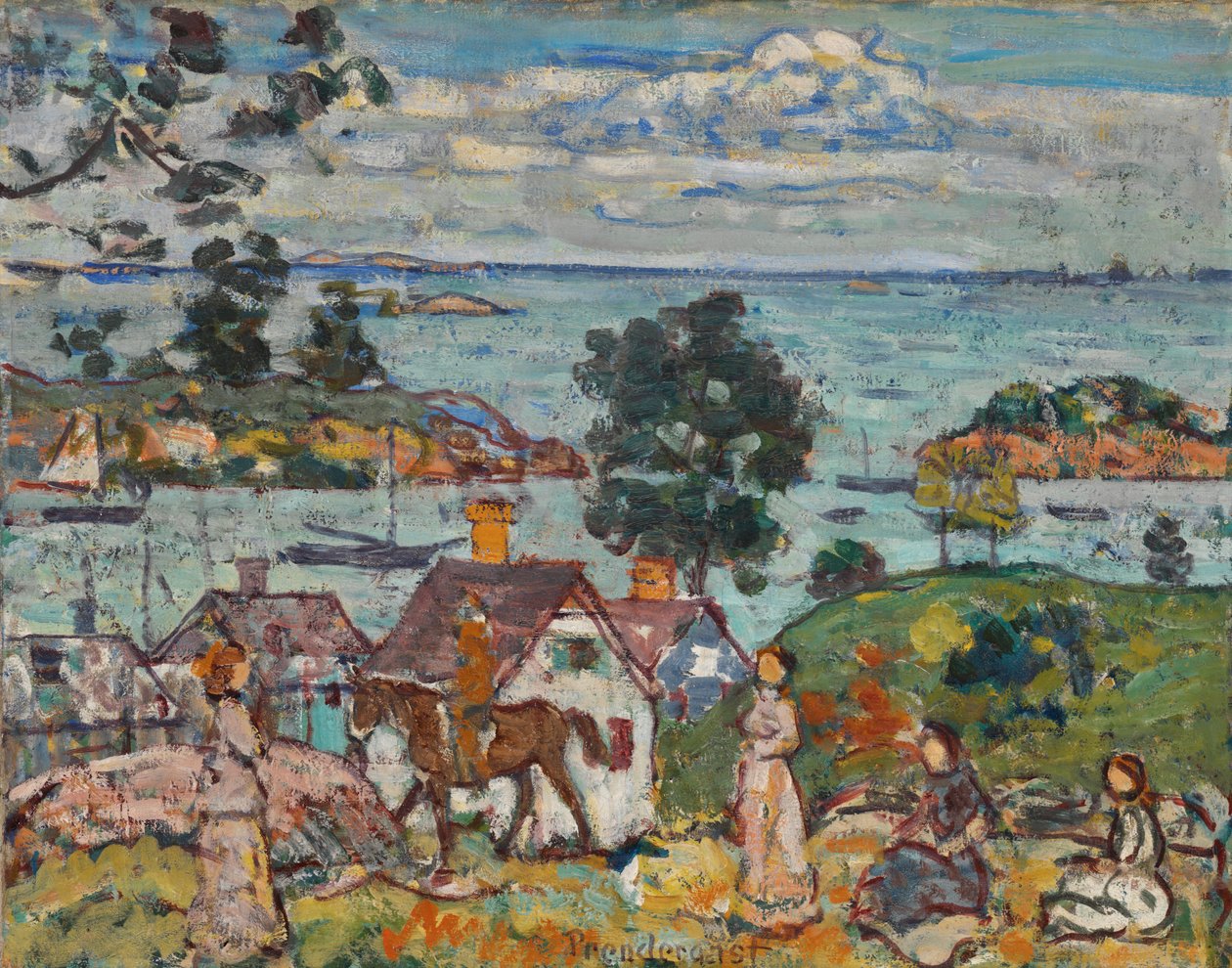 Gloucesterin satama tekijältä Maurice Brazil Prendergast
